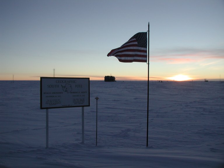 south pole sunset